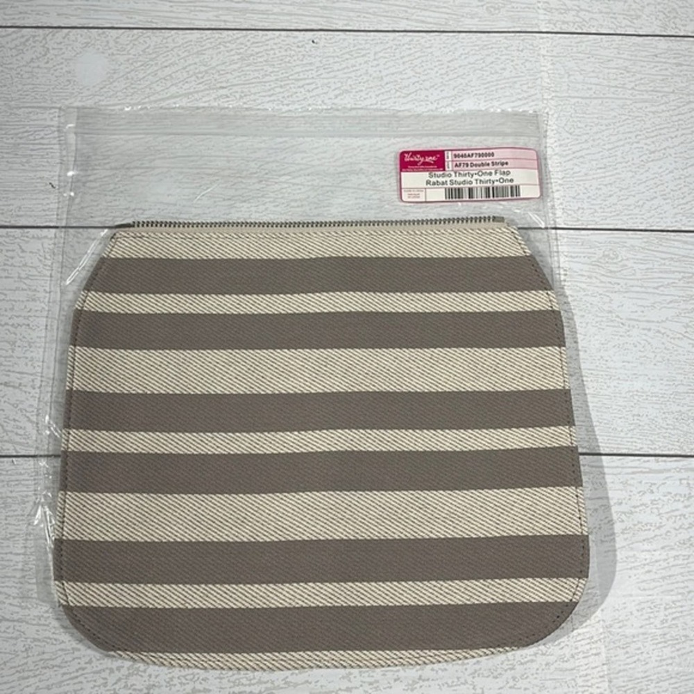 Thirty-One Studio Flap Double Stripe NWT Purse Accessory
